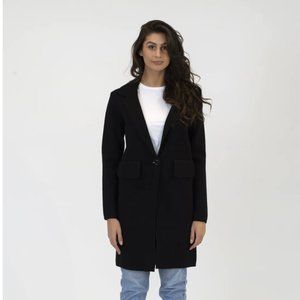LYLA + LUXE FITTED KNIT COAT (Small, Black)